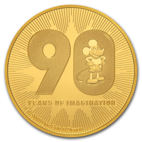 2018 Niue 1 oz Gold $250 Disney Mickey's 90th Anniversary BU 2018 Niue 1 oz Gold $250 Disney Mickey's 90th Anniversary BU